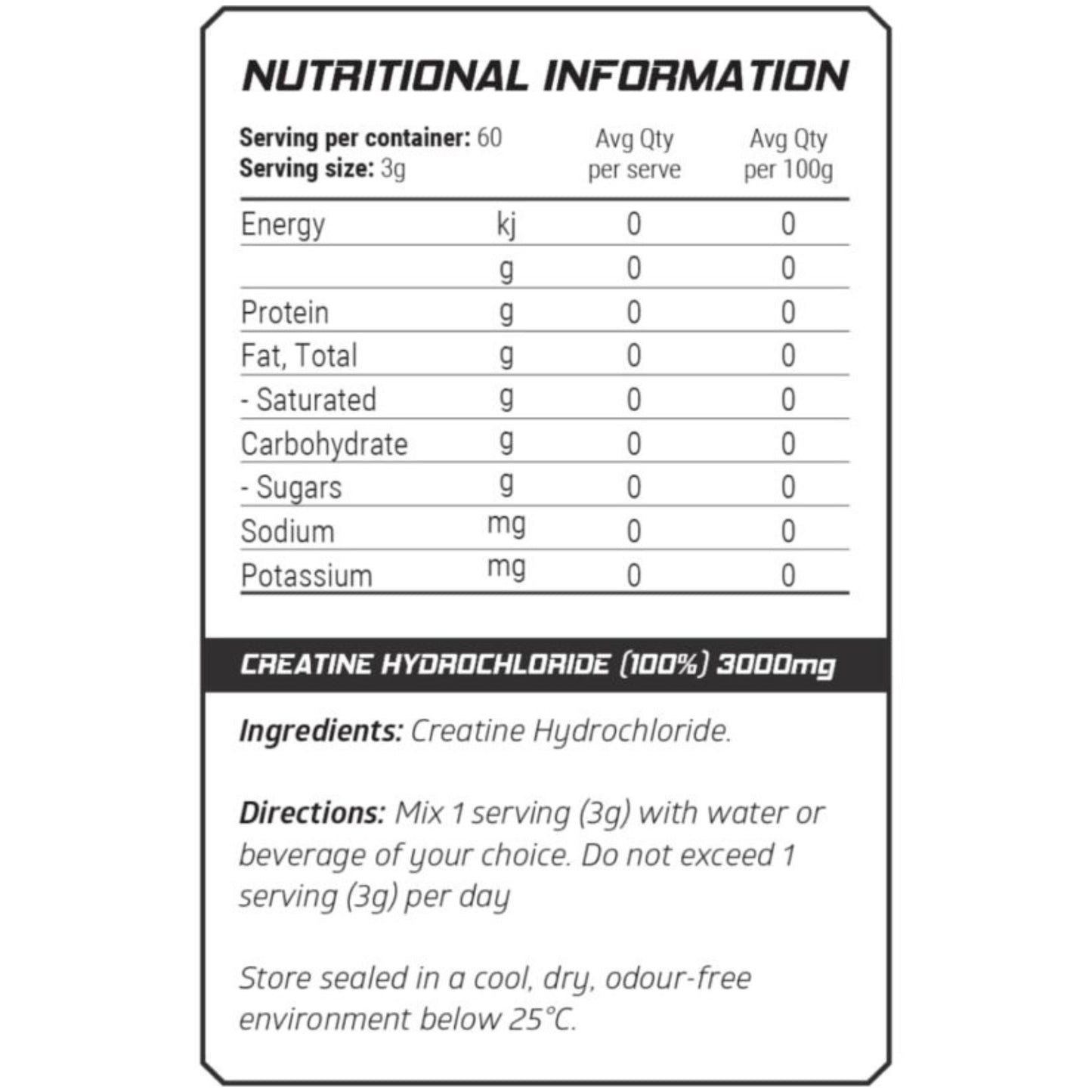 Altered Nutrition Creatine HCL