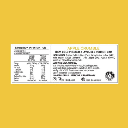 Fibre Boost Cold Pressed Protein Bars - Box of 12