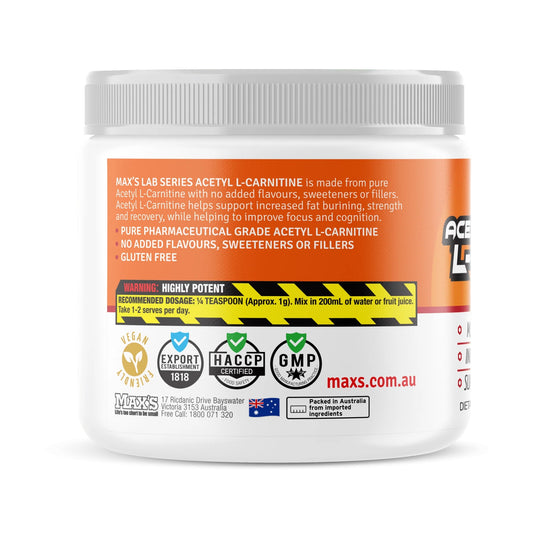 Supplement container with label on a white background