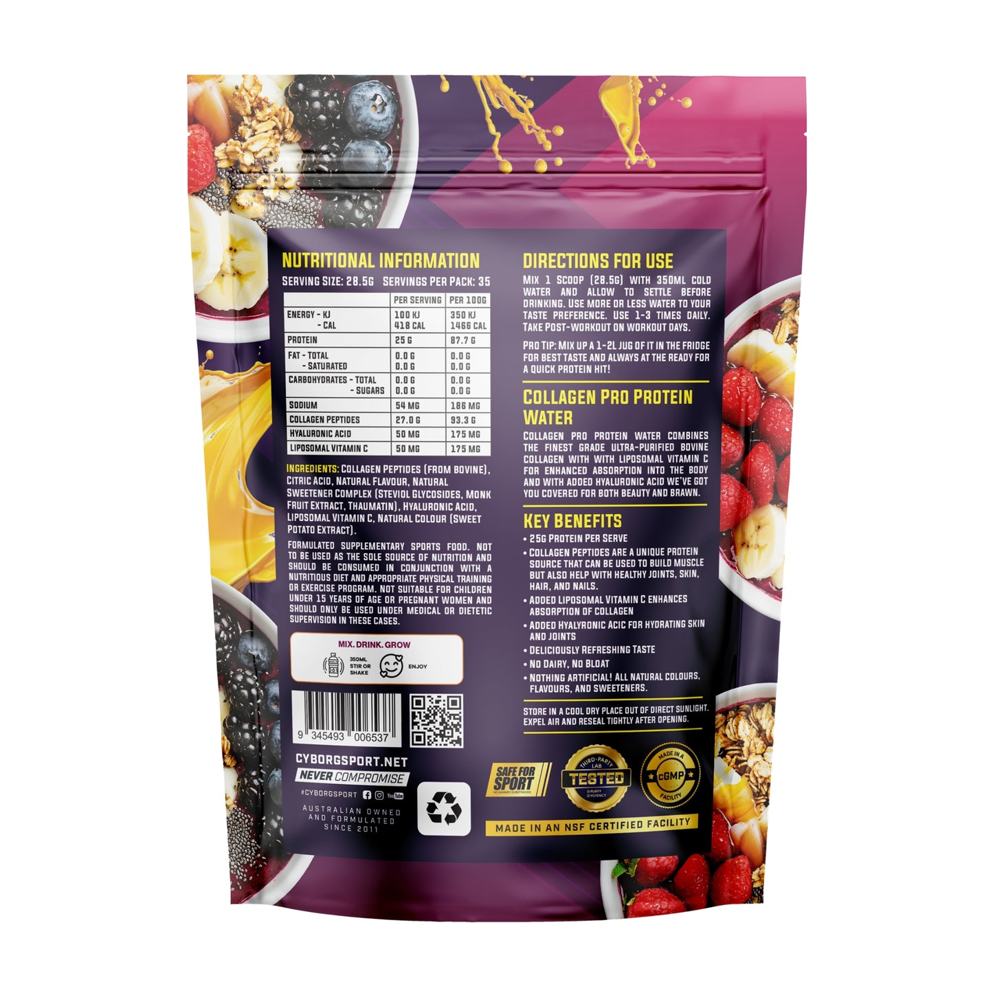 Cyborg Sport Collagen Pro Protein Water