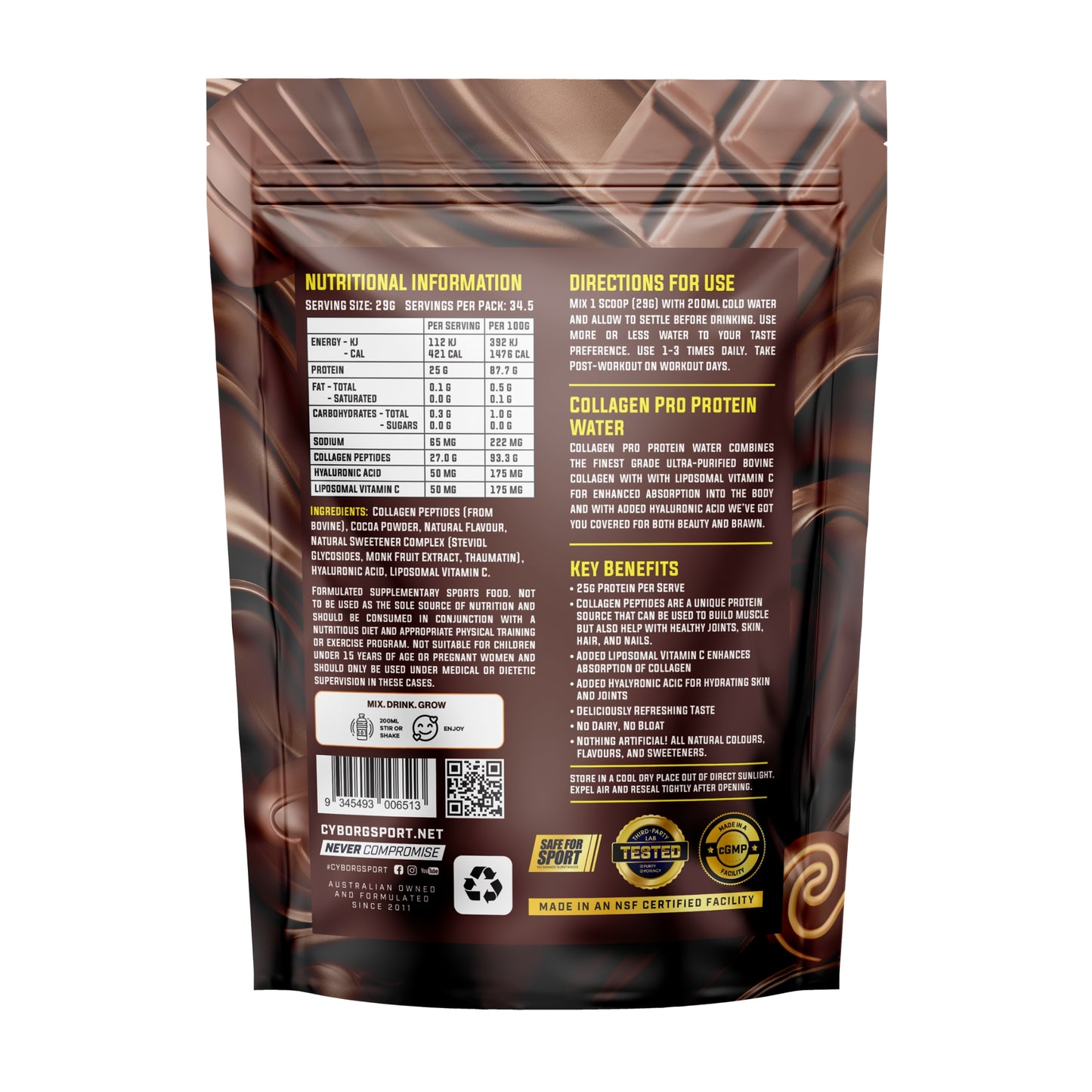 Cyborg Sport Collagen Pro Protein Water