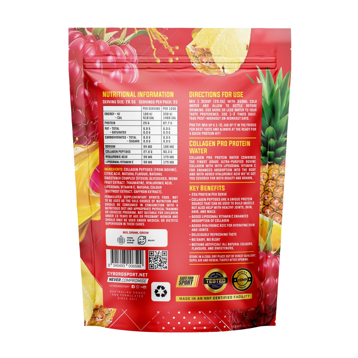Cyborg Sport Collagen Pro Protein Water