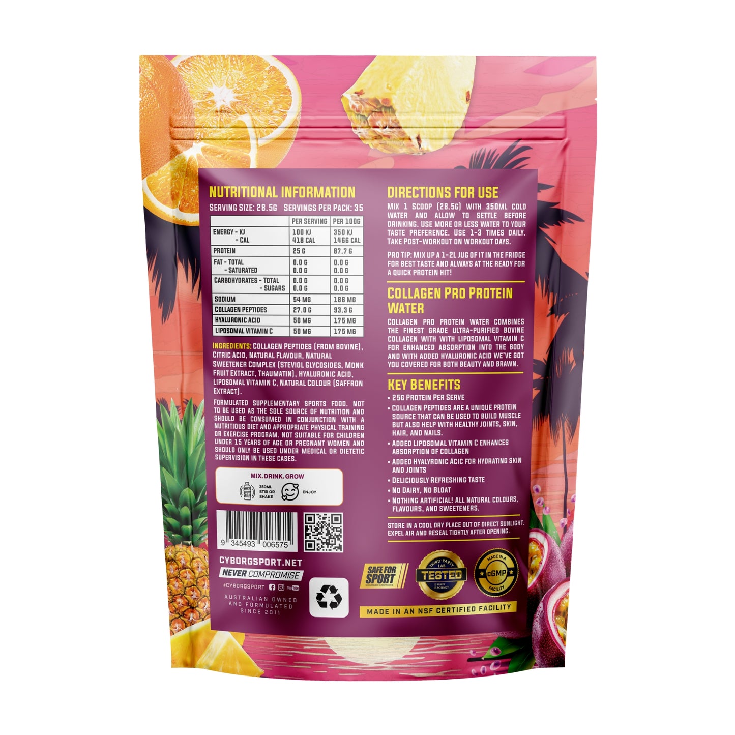 Cyborg Sport Collagen Pro Protein Water