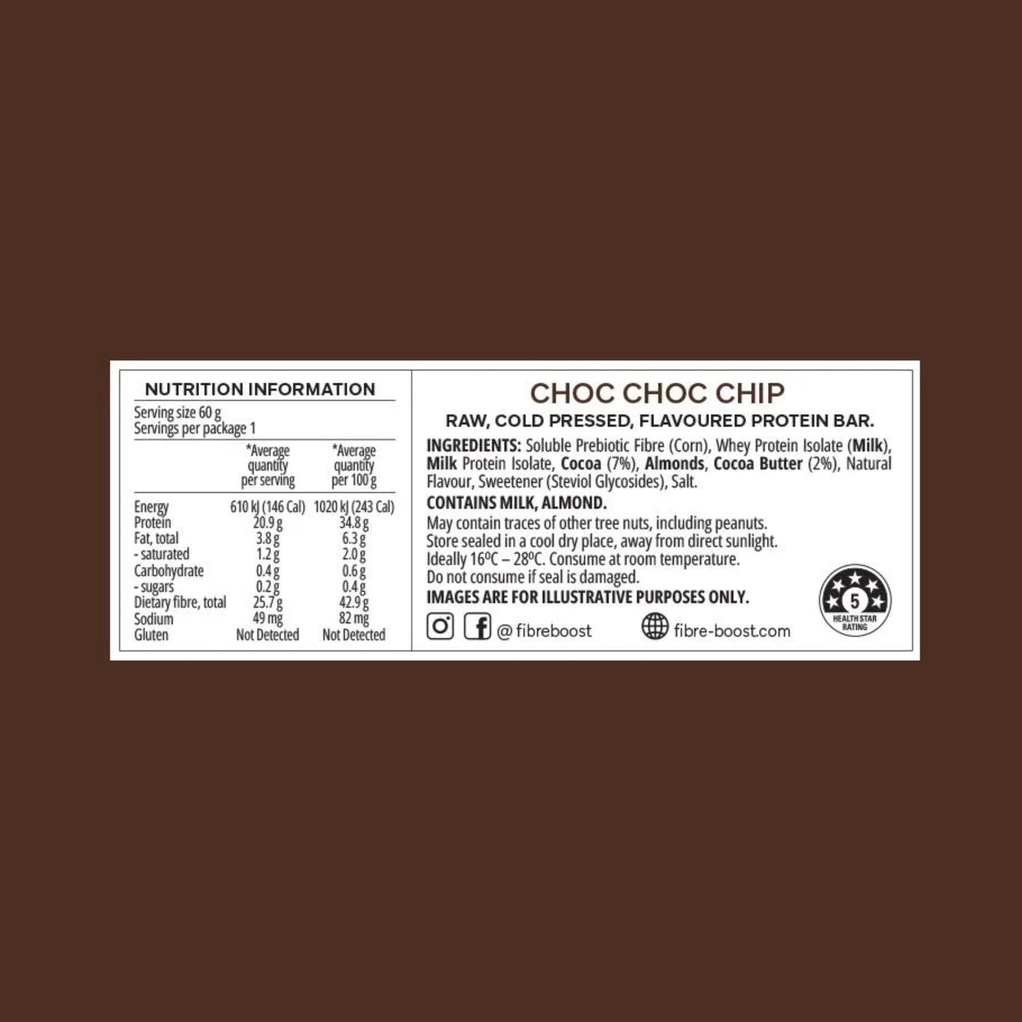 Fibre Boost Cold Pressed Protein Bars