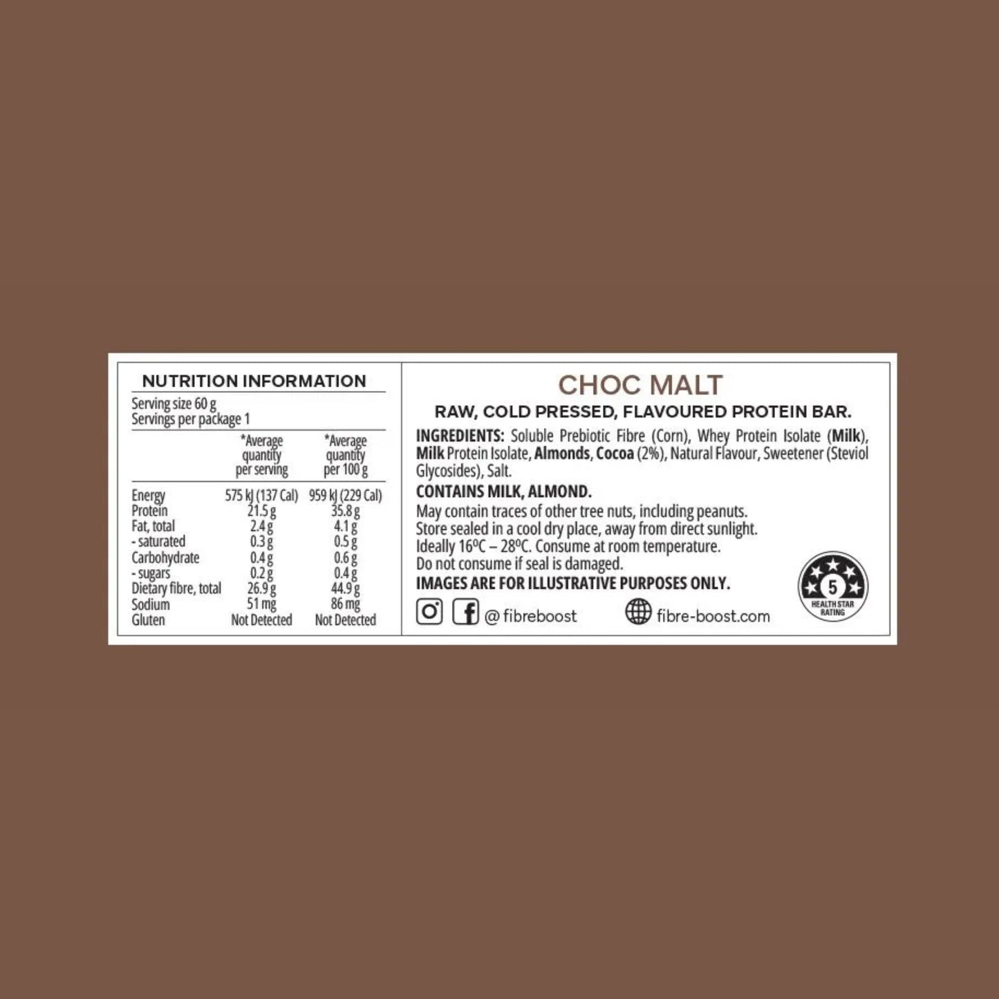 Fibre Boost Cold Pressed Protein Bars