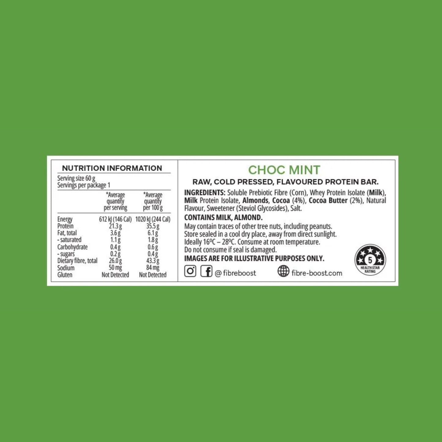 Fibre Boost Cold Pressed Protein Bars