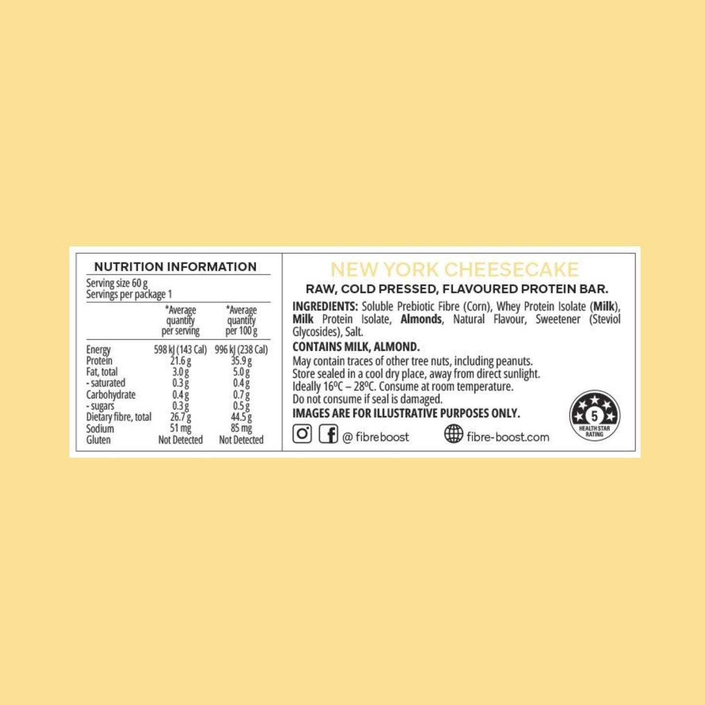 Fibre Boost Cold Pressed Protein Bars