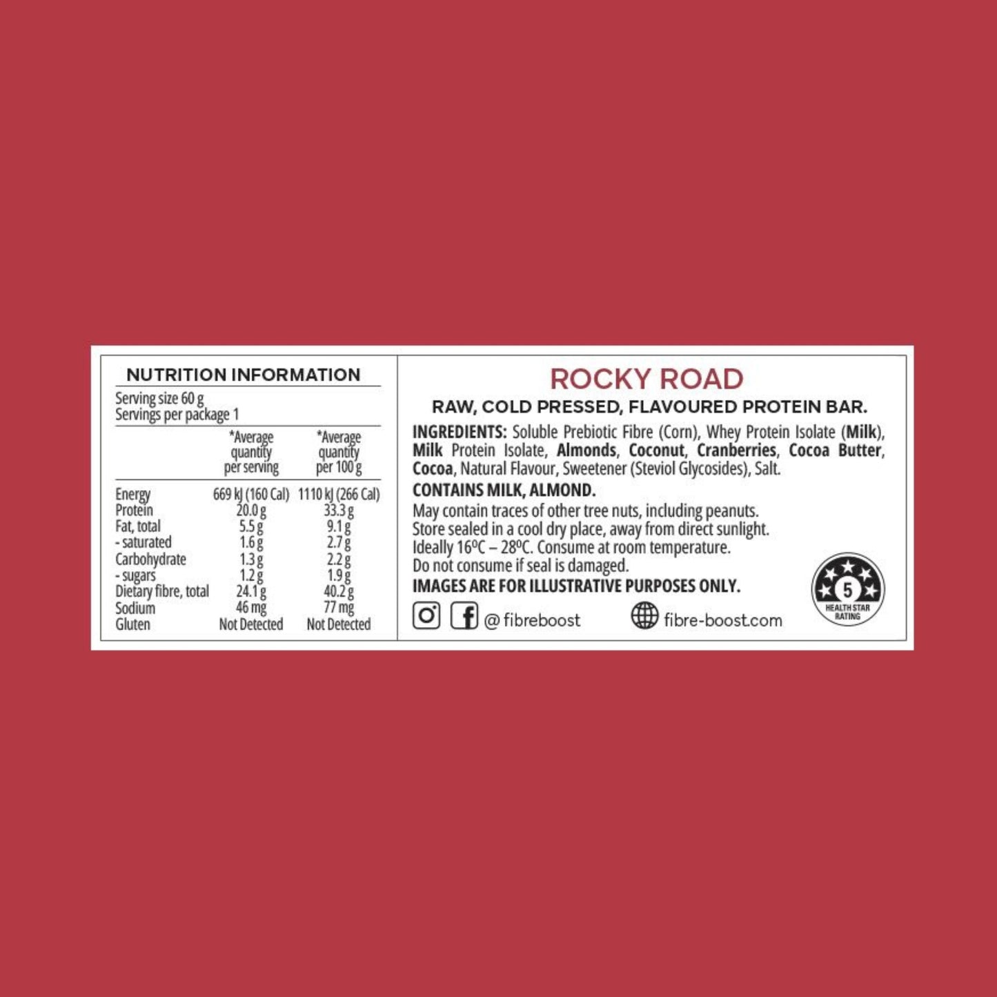 Fibre Boost Cold Pressed Protein Bars