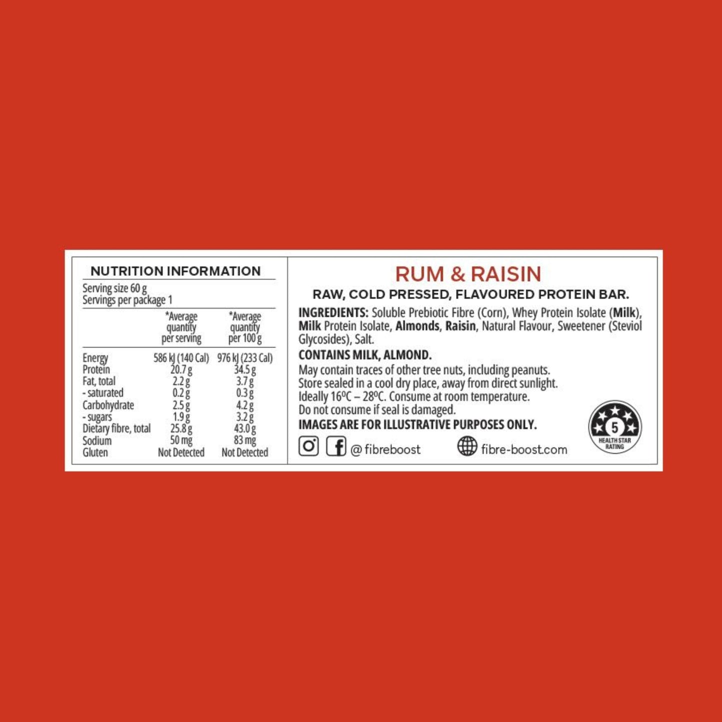 Fibre Boost Cold Pressed Protein Bars