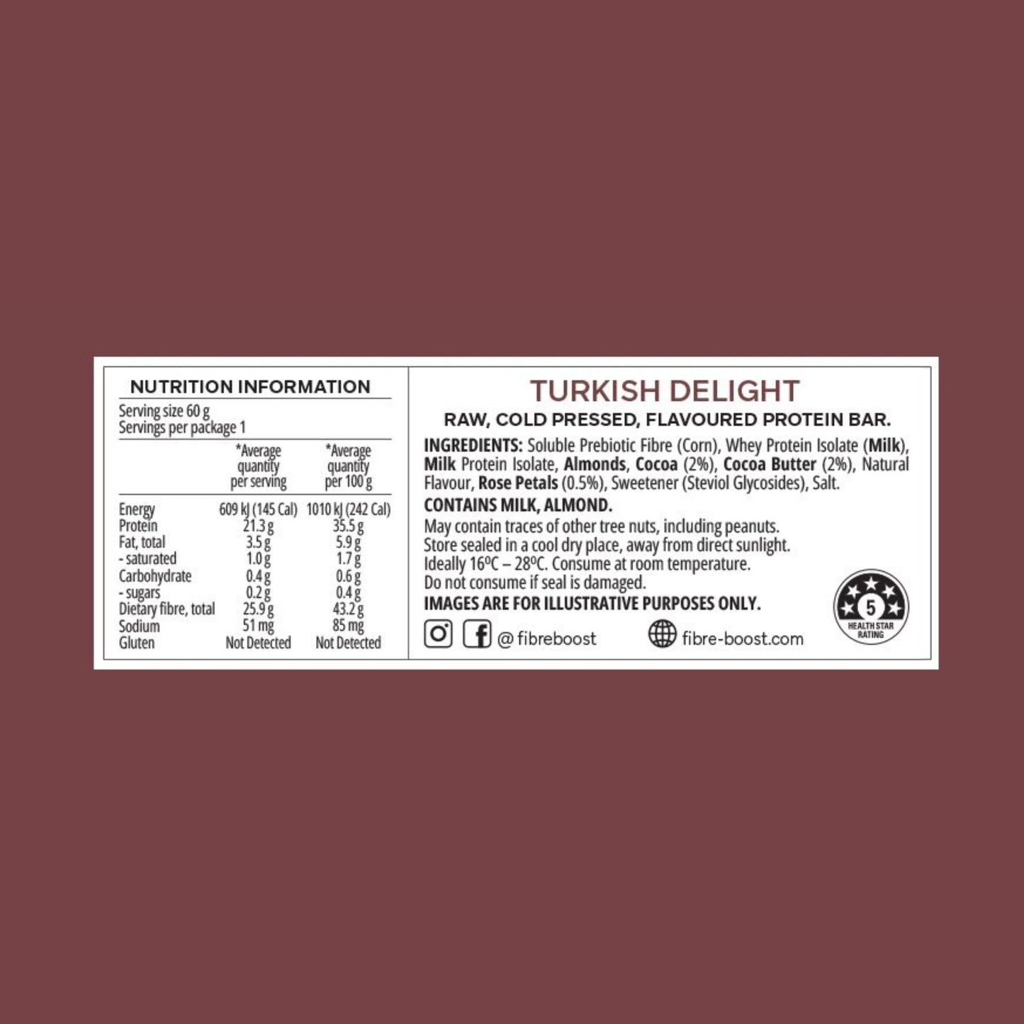 Fibre Boost Cold Pressed Protein Bars