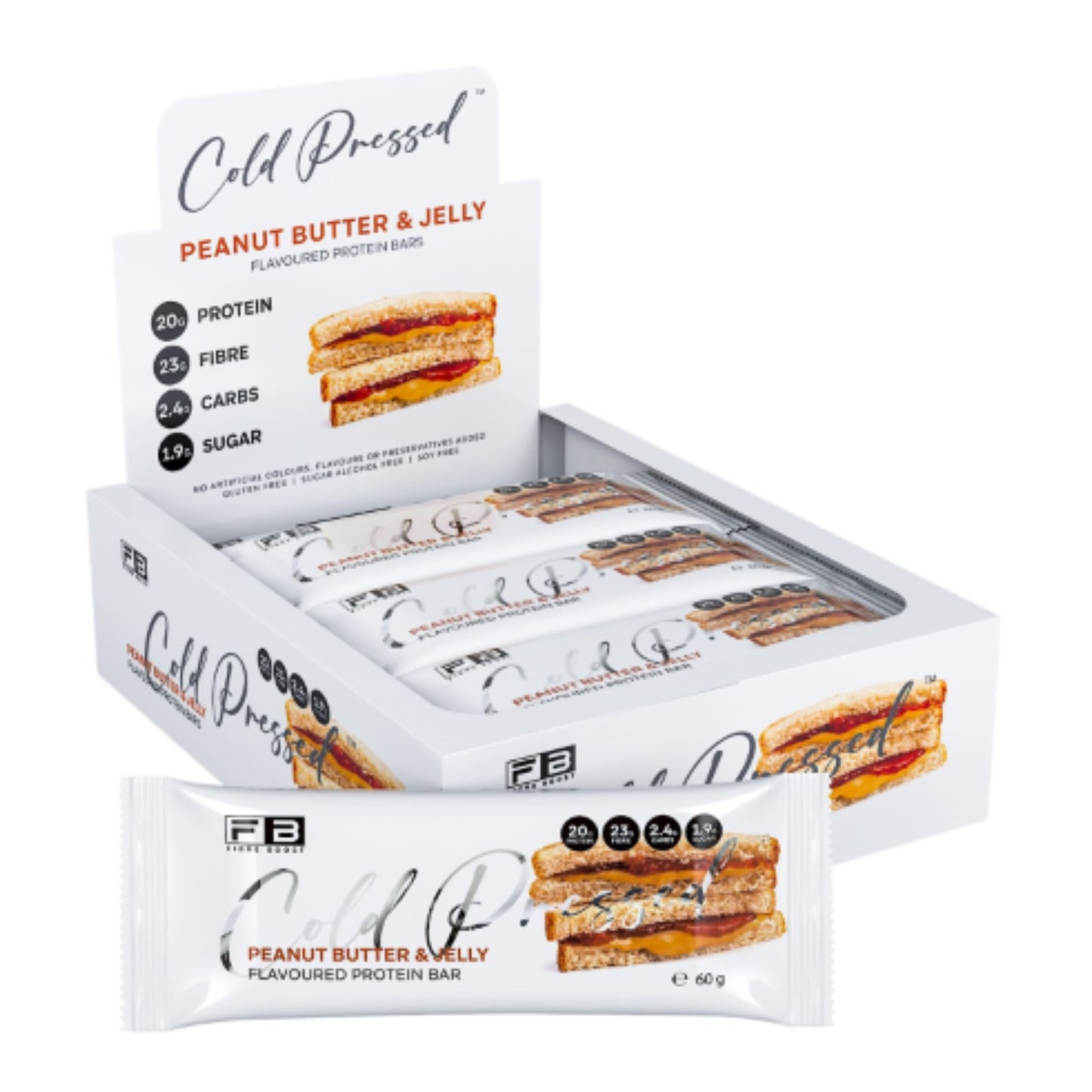 Fibre Boost Cold Pressed Protein Bars - Box of 12
