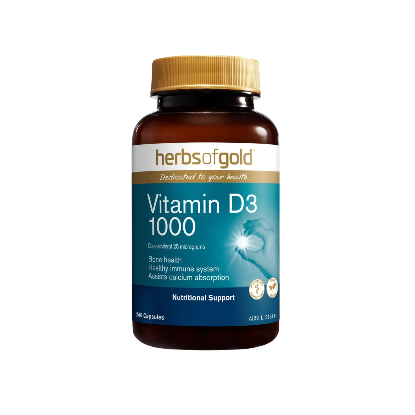 Herbs of Gold Vitamin D3 1000