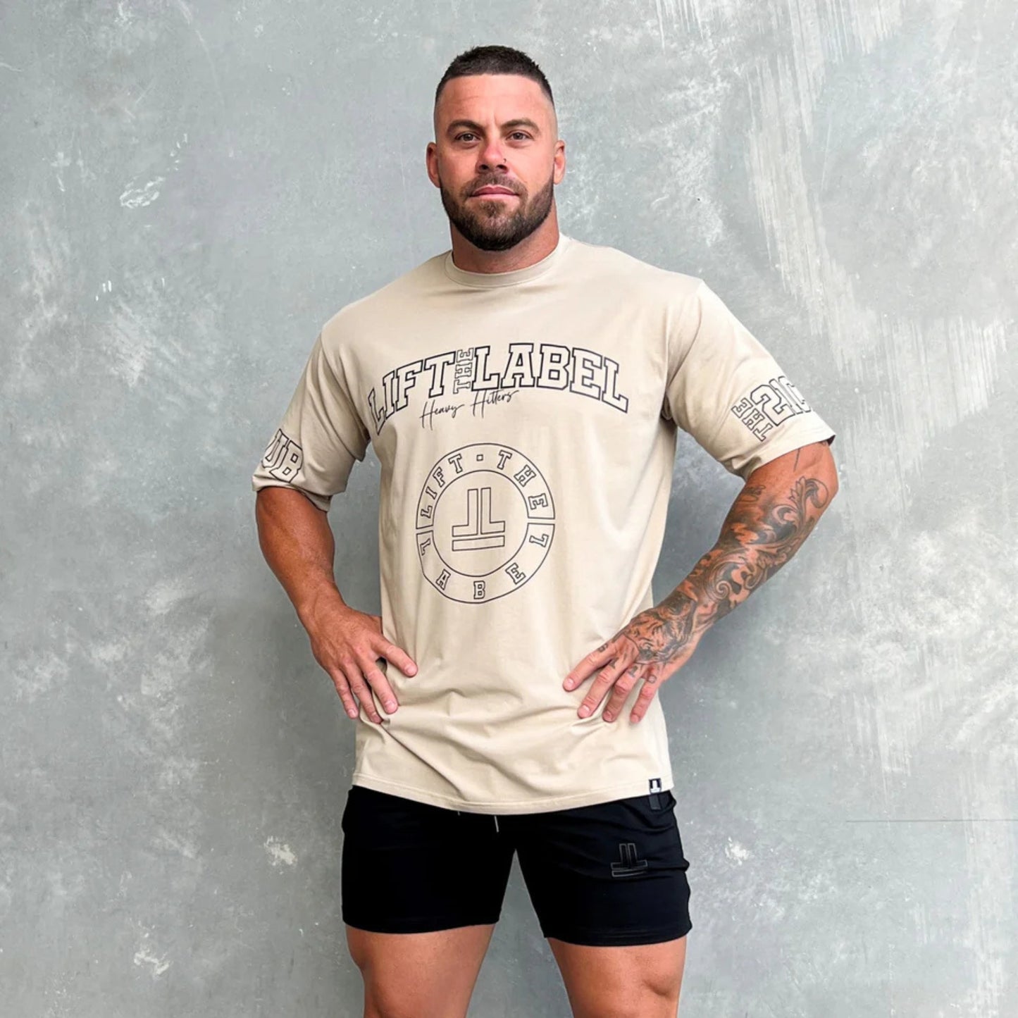 Lift The Label Prints Tee - Beige