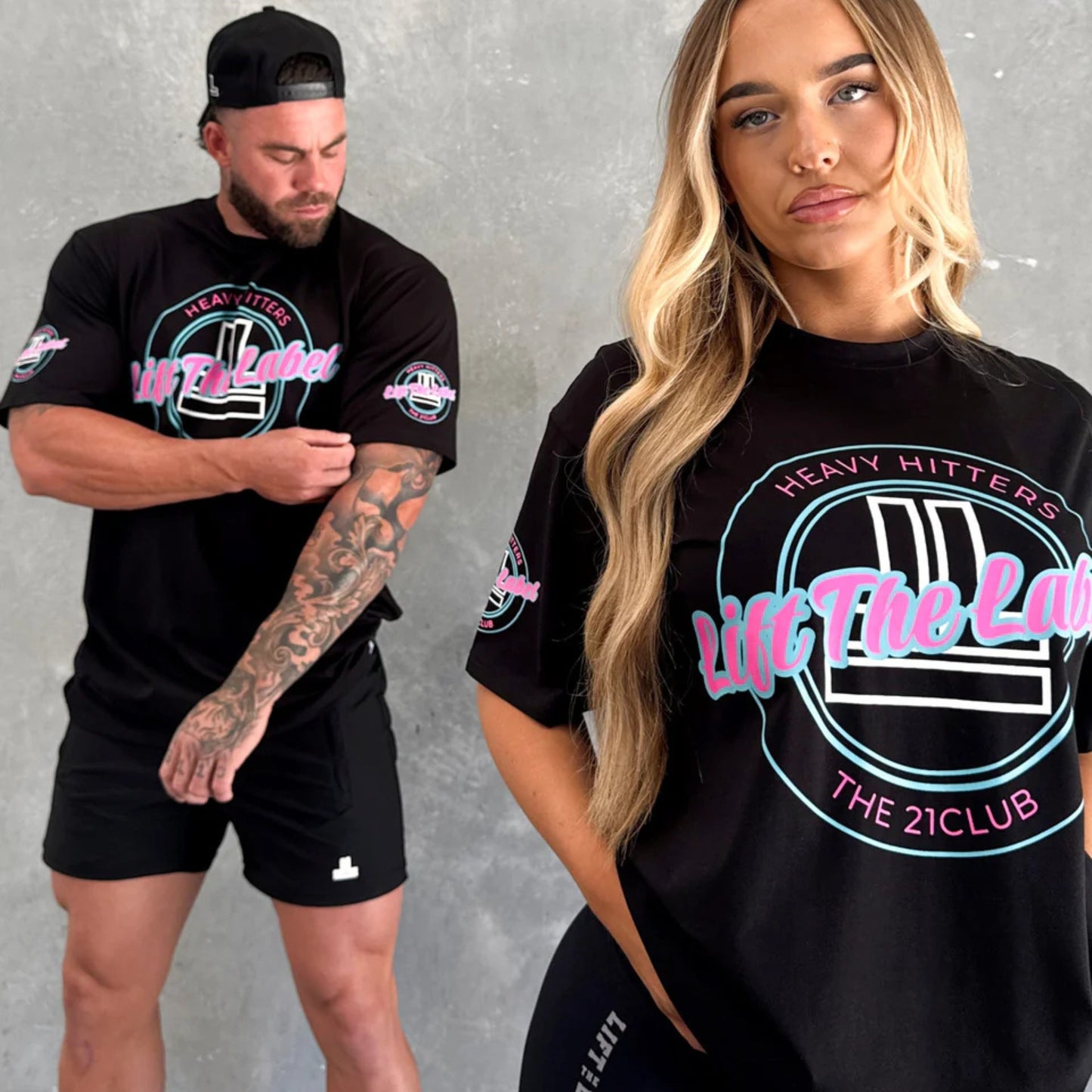 Lift The Label Varsity Tee - Black / Pink