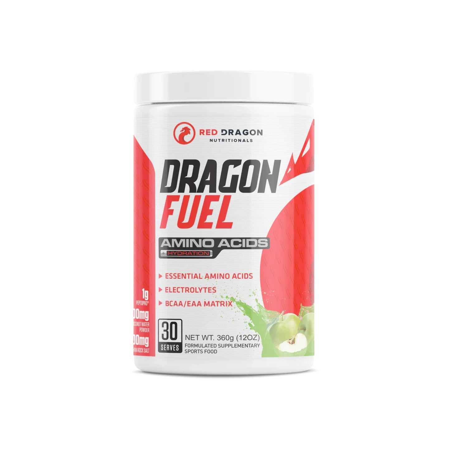 Dragon Fuel Amino Acids supplement container on a white background