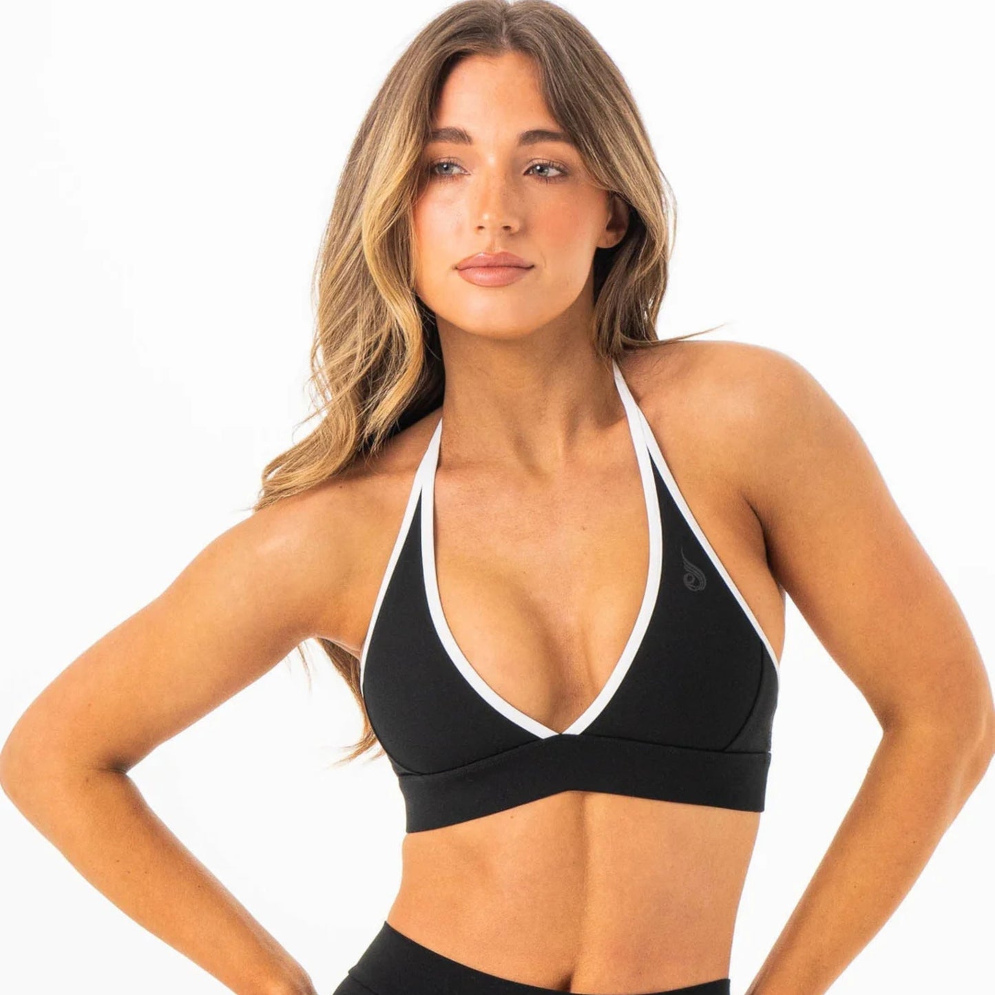 Ryderwear NKD Contrast Halter Bra - Black