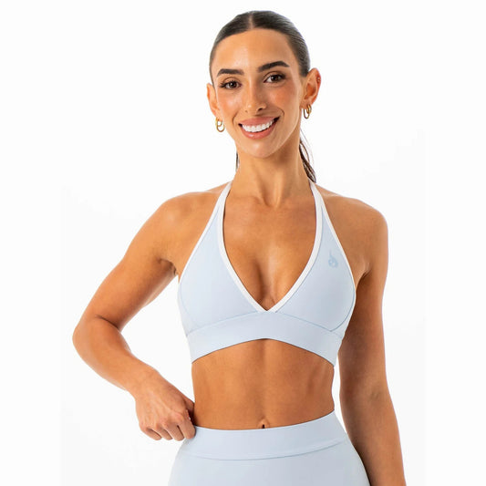 Ryderwear NKD Contrast Halter Bra - Sky Blue