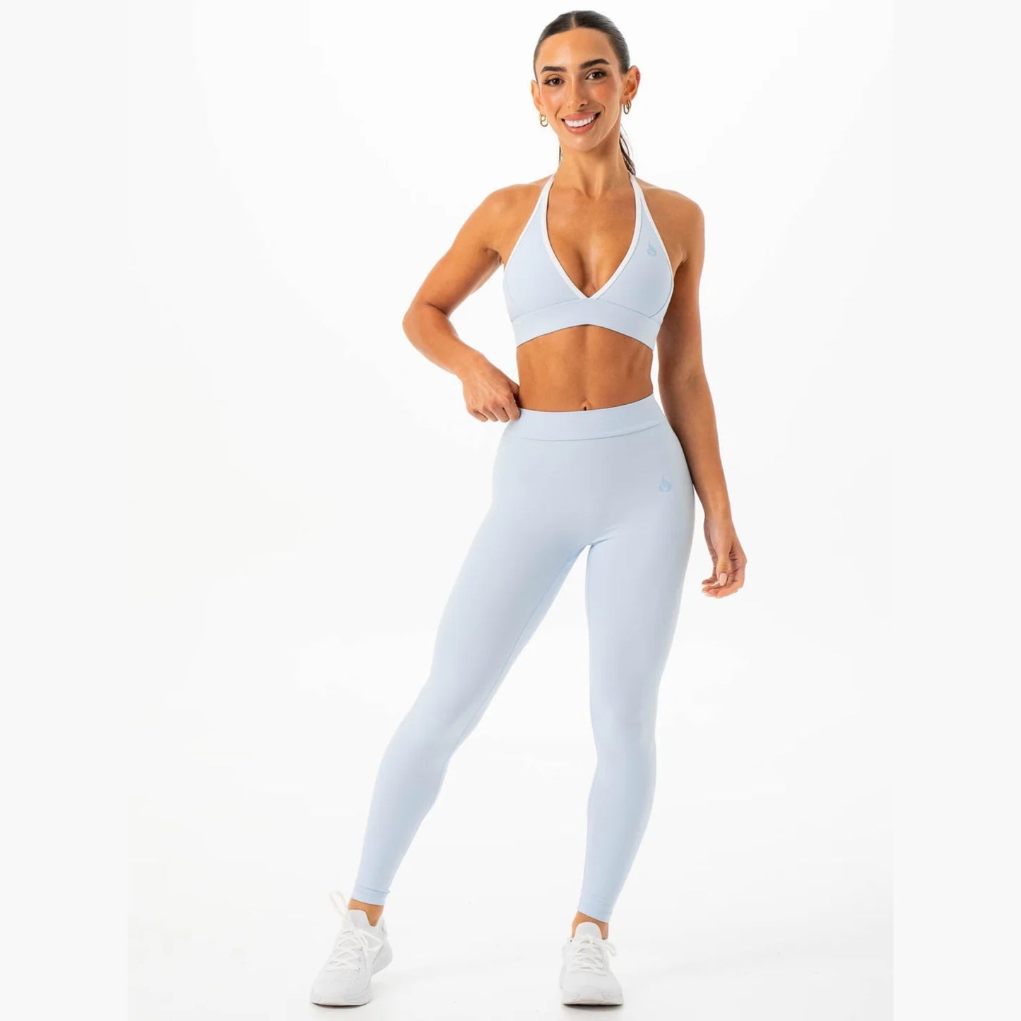 Ryderwear NKD Contrast Halter Bra - Sky Blue