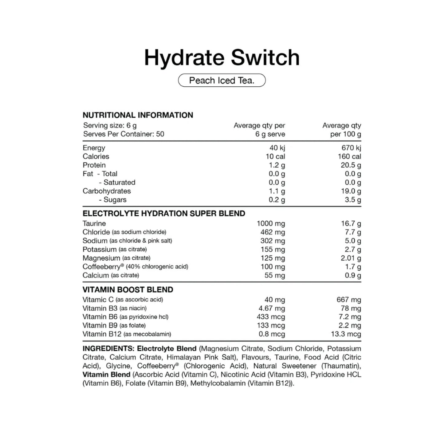 Switch Nutrition Hydrate