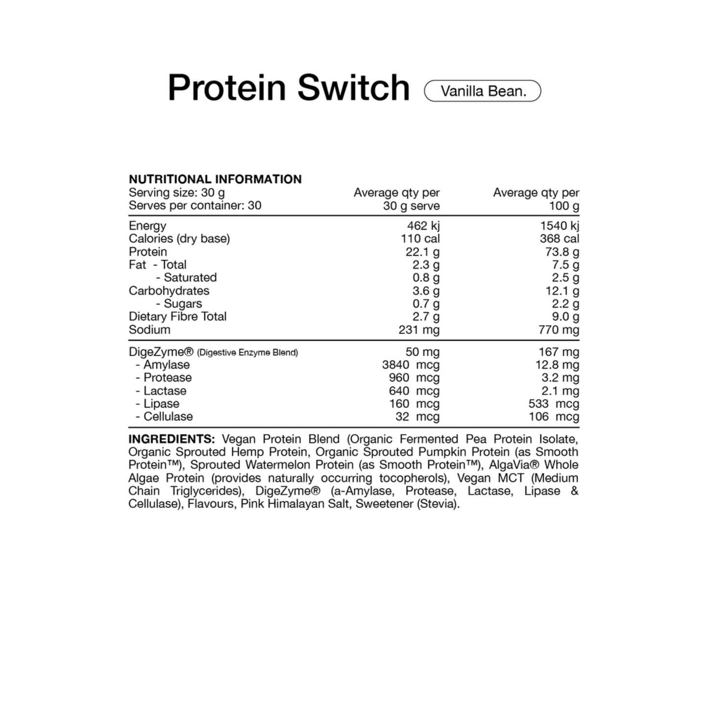 Switch Nutrition Protein Switch