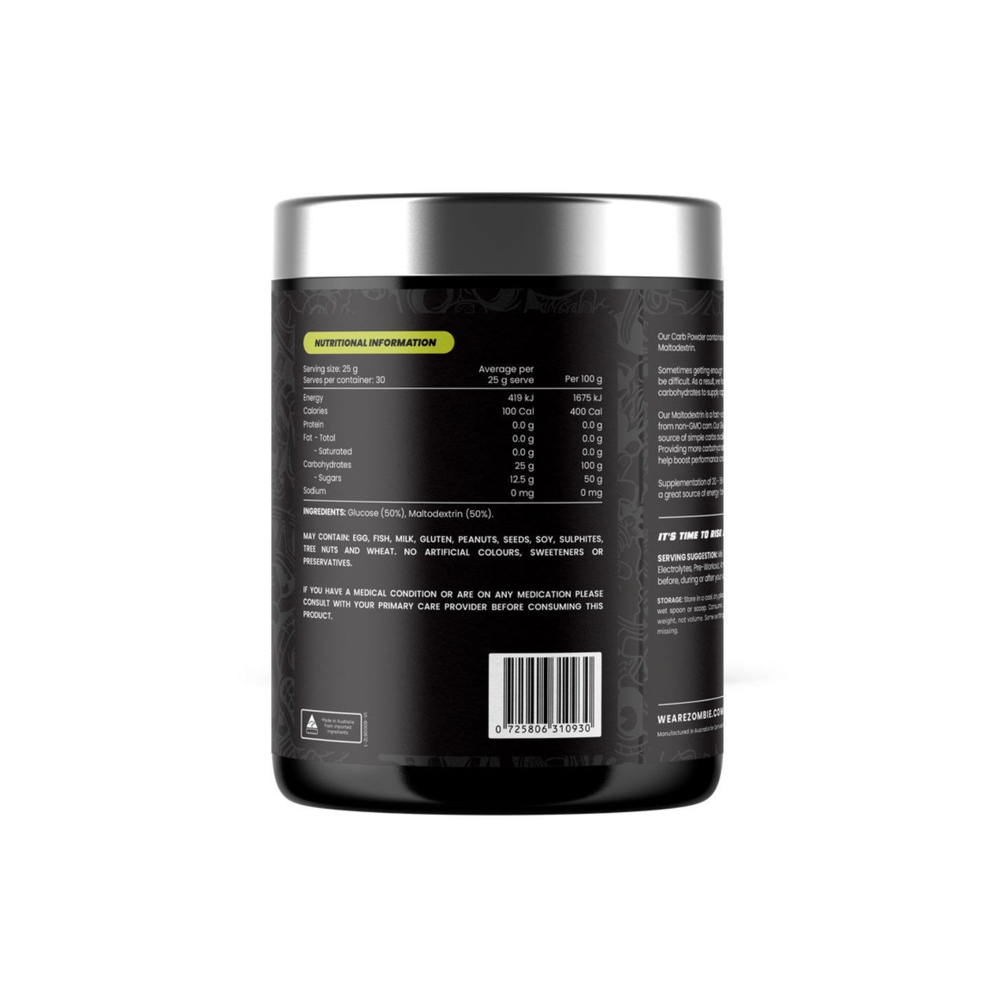 Zombie Labs 100% Pure Carbs
