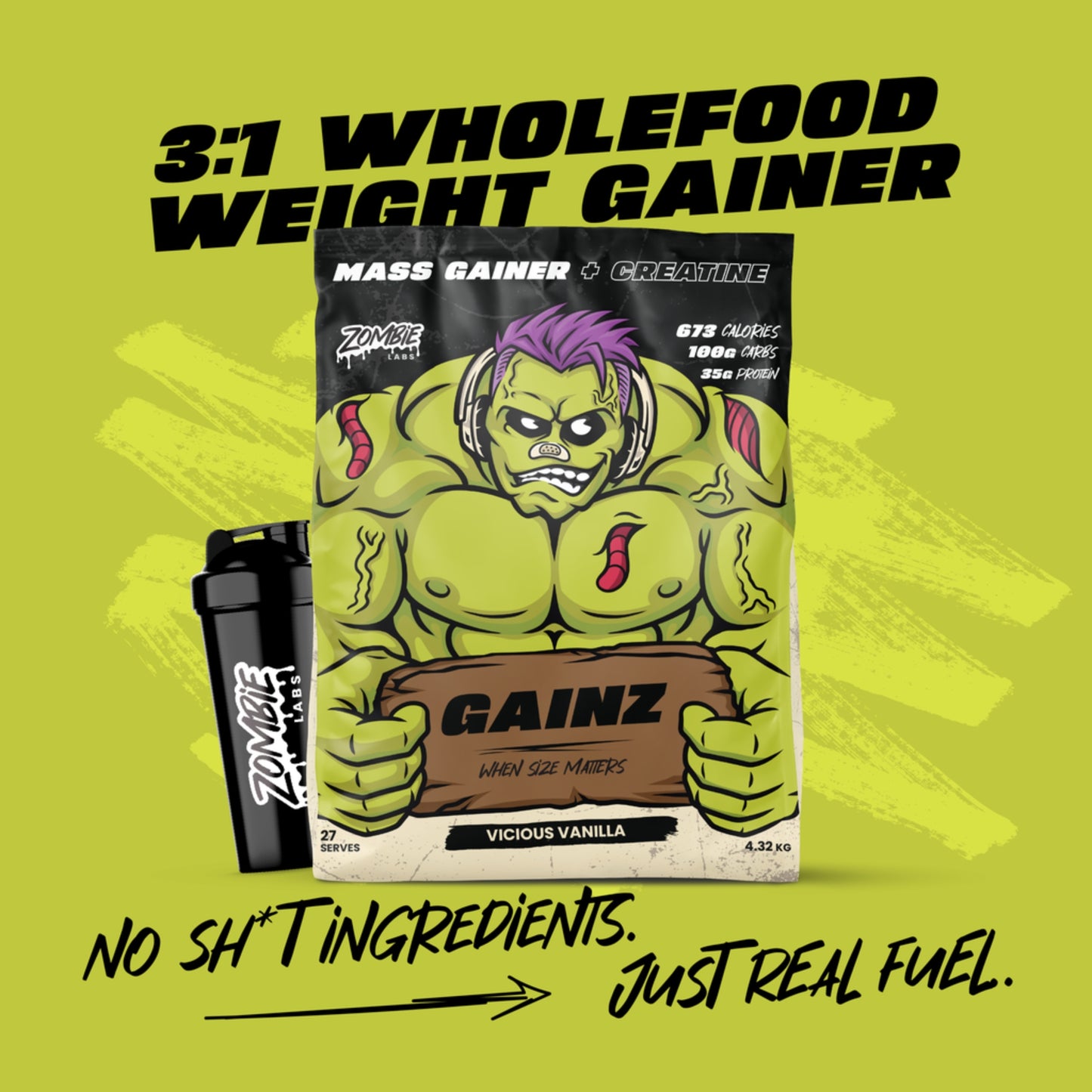 Zombie Labs Gainz Mass Gainer Protein