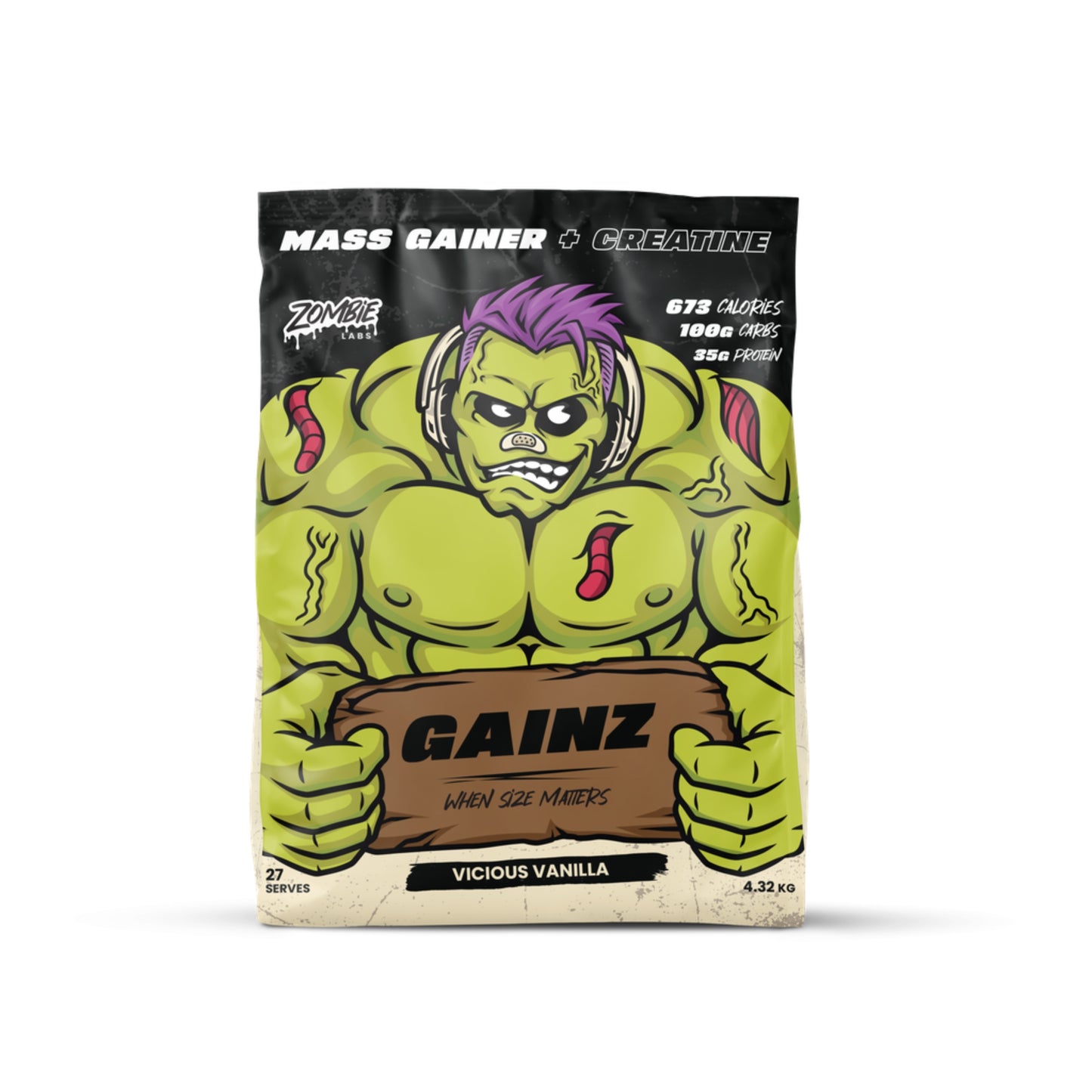 Zombie Labs Gainz Mass Gainer Protein