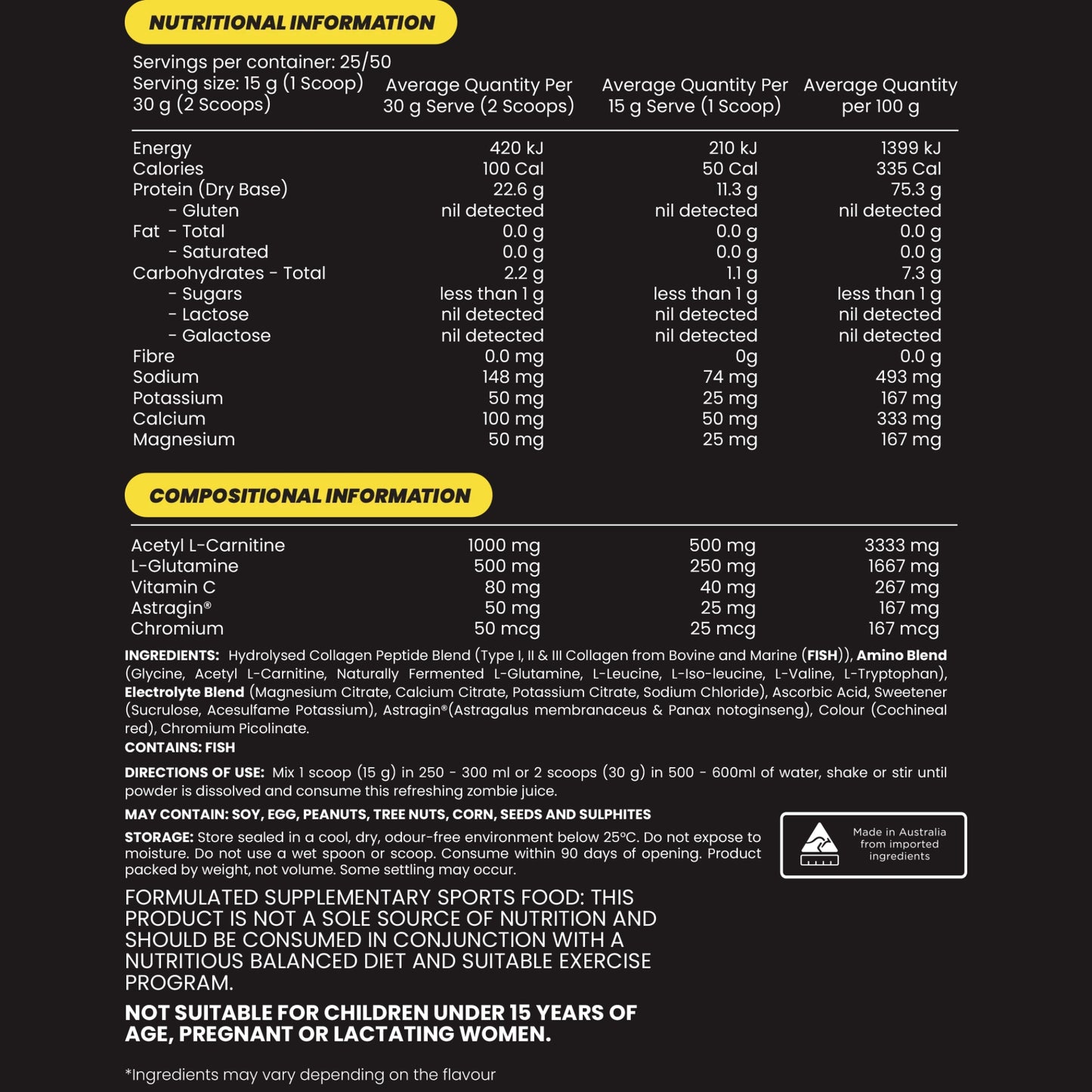 Zombie Labs Protein Water - Frightening Fruit Juice
